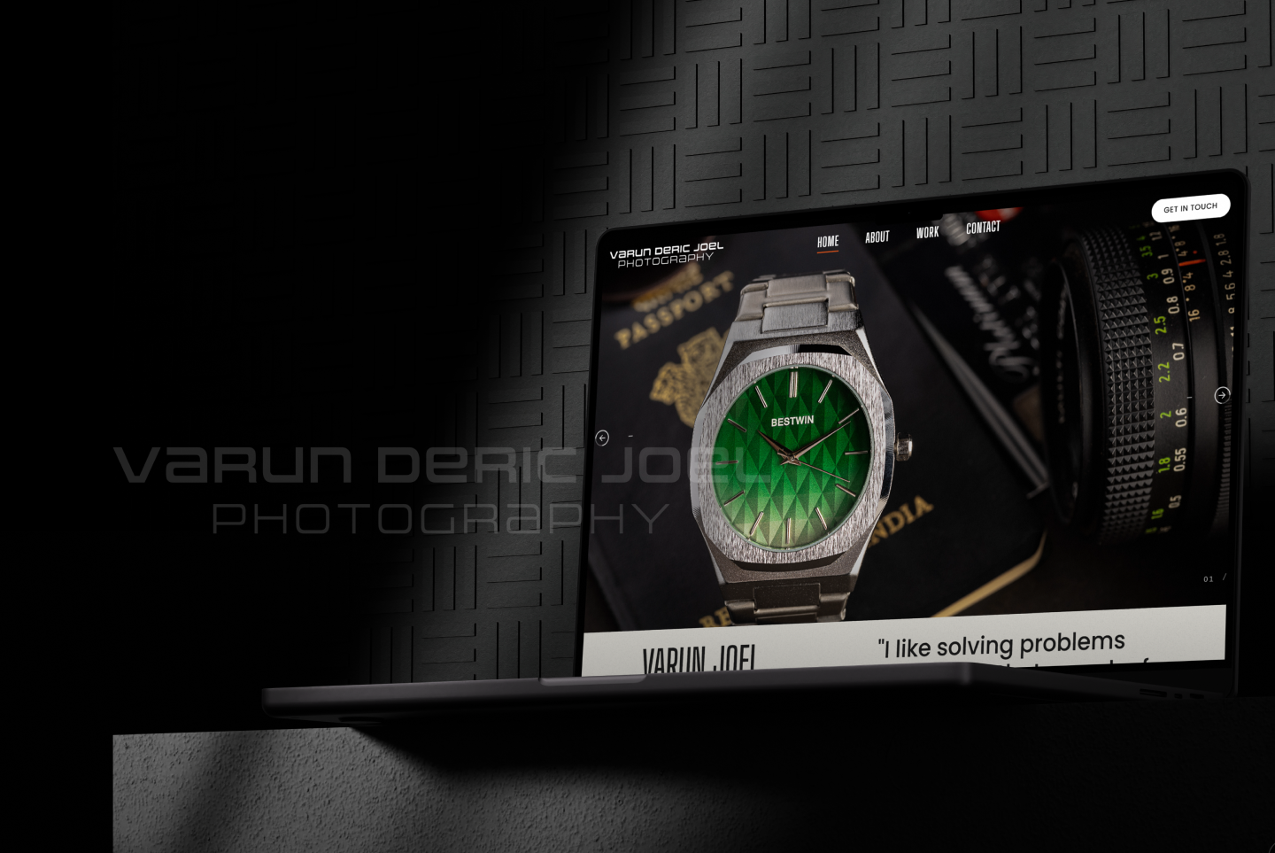 Professional photography portfolio website developed by Trimir Technologies.